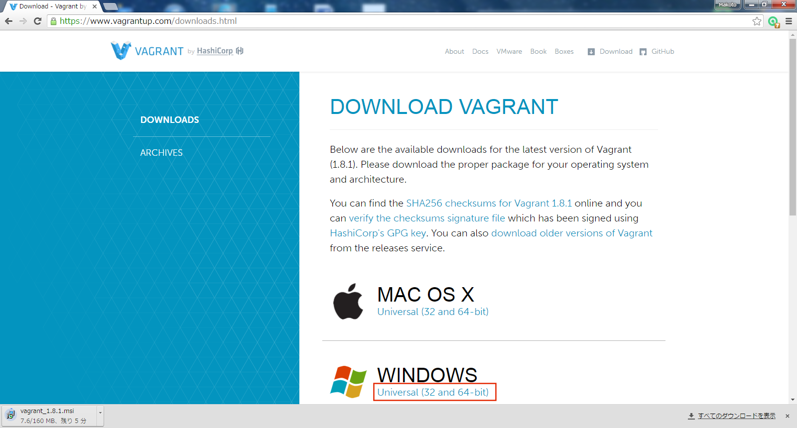 download-installer-vagrant-win